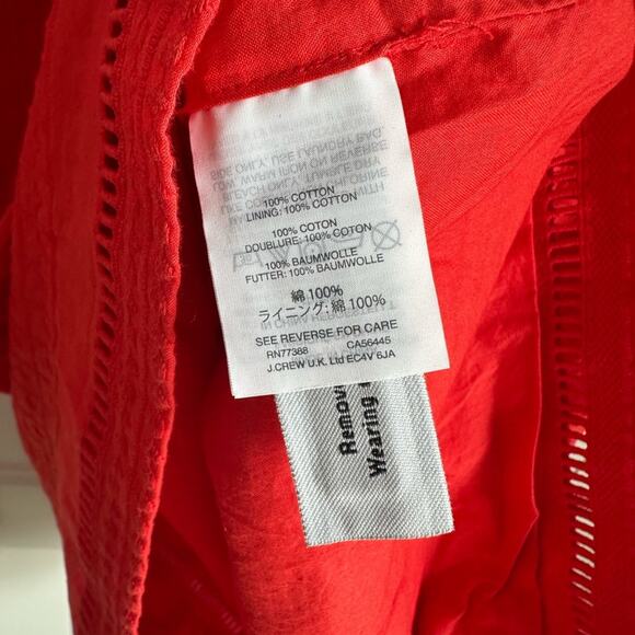 J. Crew  Flutter Sleeve Eyelet Shift Dress Sz 14 NWT - Picture 8 of 10